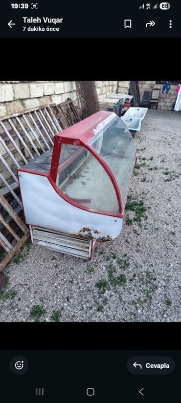 soyuduçu et: Soyuducu vitrinin (mağaza vitrin soyuducusu) - Ön və yanları şüşəli — 1