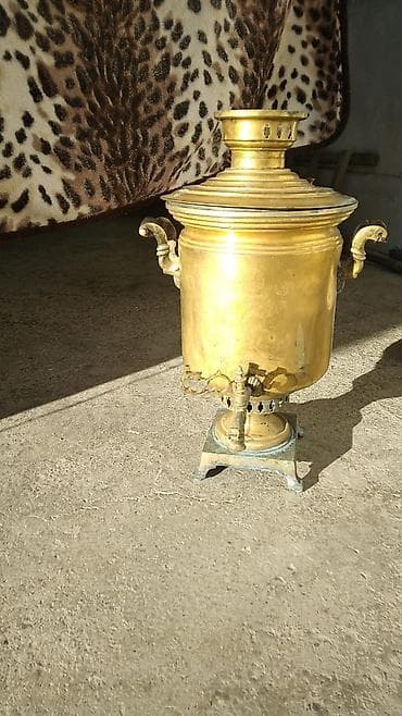 kohnə samavar: Qədim samovar, 1880 il, Mis, Vəziyyəti: Yaxşı — 4