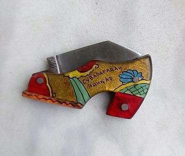 qab gülü: Bıçaq – qatlanan, əl işı ilə boyanmış dekorativ saplı - Növ: qatlanan — 2