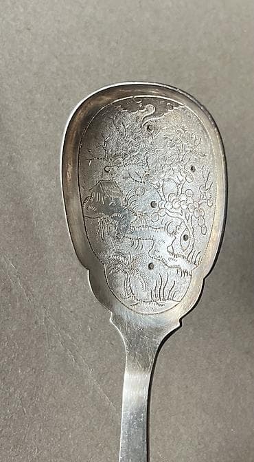 Старинный вьетнамский серебро. 875пр. 
154 гр 
Длина 17 см — 10