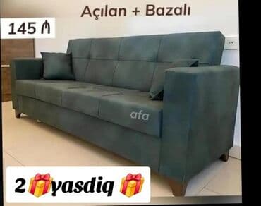 диваны в баку: Диван, Раскладной, С подъемным механизмом, Велюровая ткань — 4