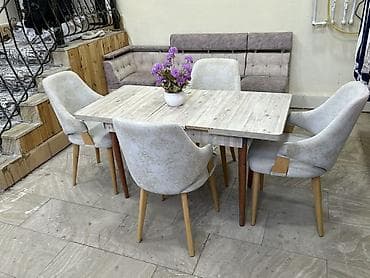 oturaca: Mətbəx üçün, Açılan, Dördbucaq masa, 4 stul — 2