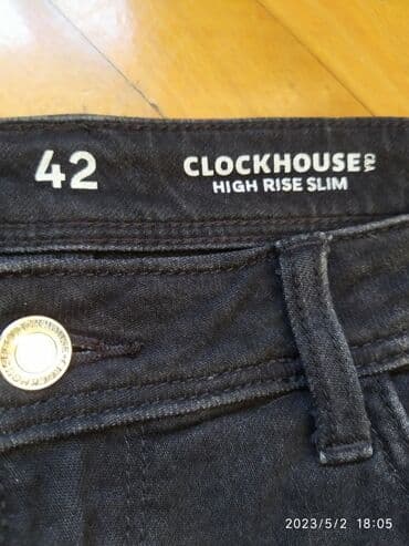 cins inekler: Джинсы бойфренды с завышенной талией с вышивкой. размер 42,в — 2