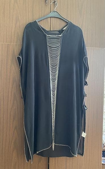 reqs geyimi: Qara rəngli şık kaftan/tunika - Rəng: qara - Dizayn: Ön hissədə — 1
