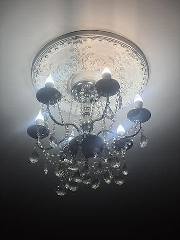 Çılçıraq, 6 lampa, Xrustal
