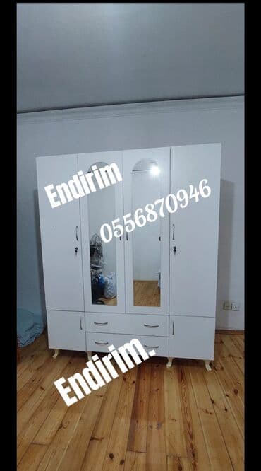 mətbəx skaflari: Yeni, Açılan, 4 qapılı Düz dolab, Qarderob, paltar dolabı, Azərbaycan — 9