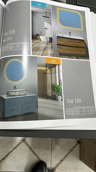 Dolablar: Banyo mebel dəstləri – 100 sm modellər 1) Apel 100 (kod: 3190) - Alt — 6