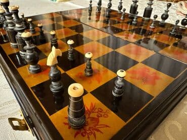 купить антиквариат: Шахматы из слоновой кости, антиквариат с Советских времен. Лаковая — 1