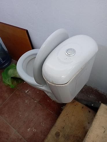 unitaz moyka: Unitaz – komplekt - Model: döşəməyə quraşdırılan, arxa hissədə su — 2