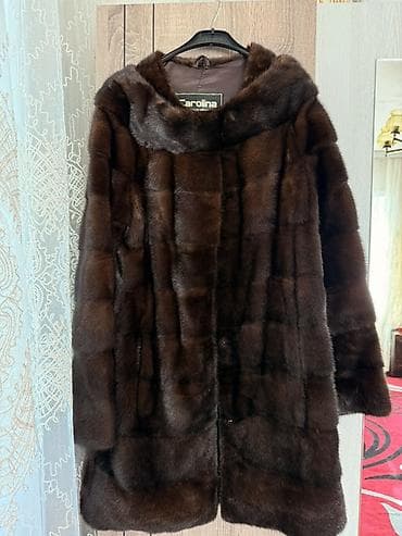 pulsuz geyimler: Brend: Carolina – Furs Excellence Qadın üçün qəhvəyi rəngdə təbii xəz — 1