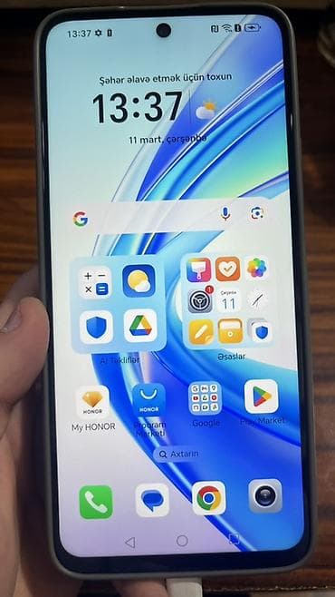 mag safe: Honor X7b, 128 GB, rəng - Mavi, Barmaq izi, İki sim kartlı, Face ID — 1