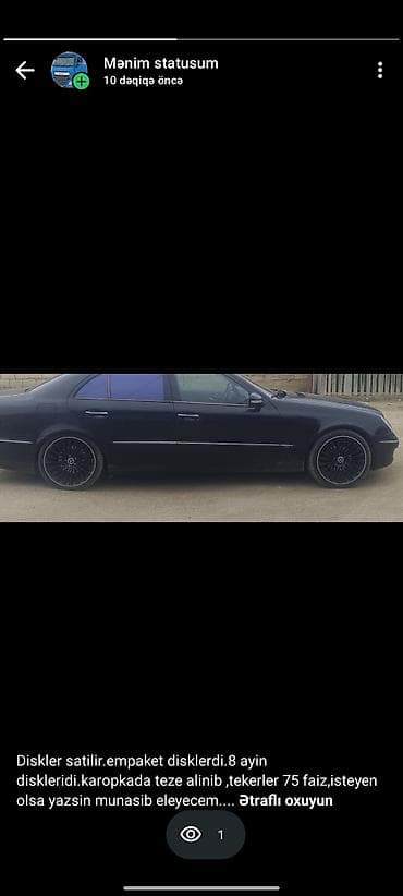 İşlənmiş Disk təkər AMG 75 / R 19, 5 Boltlu