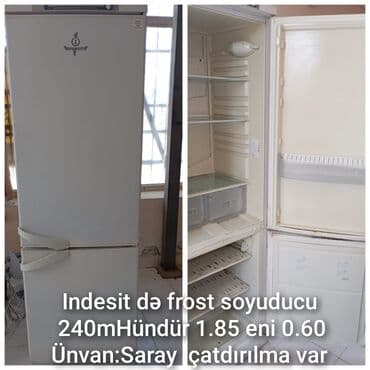 samsunq soyuduculari qiymetleri: Bir neçə model soyuducu təklif olunur: 1) Indesit No Frost soyuducu - — 1
