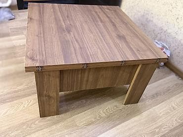 Kvadrat masa, Transformer, Təkərsiz, Teksturalı laminat — 1
