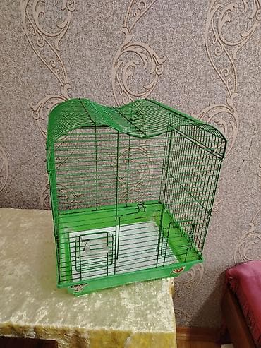 canli yem: Yaşıl heyvan qəfəsi - Material: metal tor və plastik altlıq - Rəng — 3