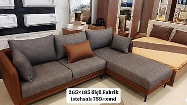 Künc divan dəsti - Ölçü: 265 × 185 sm (şəkildə göstərilən) - Fabrik