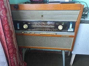 dji mikrofon bluetooth: Vintage radiola-kombayn: radio + maqnitofon lent yazıcısı + vinil — 1