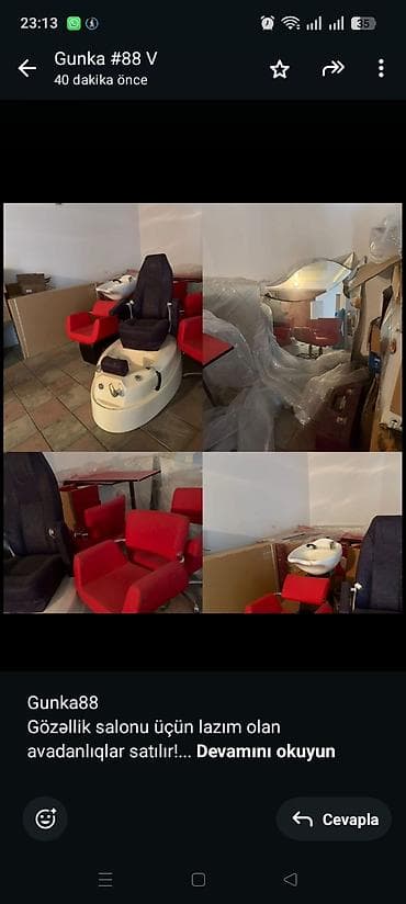 pedikur stollari: Gunka88 Gözəllik salonu üçün lazım olan avadanlıqlar satılır! 4 ədəd — 1