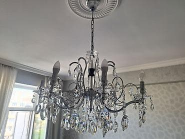 Çılçıraq, 8 lampa, Xrustal
