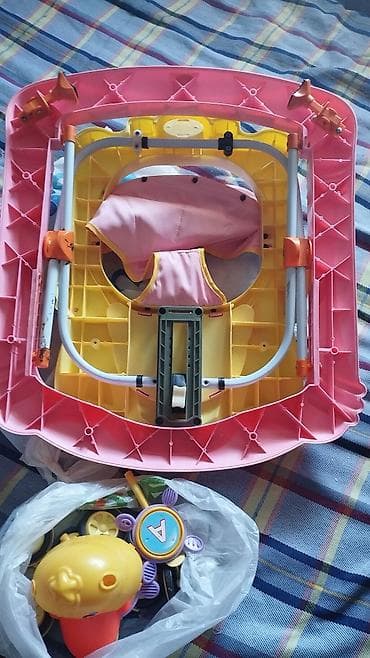 baby walker: Uşaq gəzdirici (baby walker) – ördəkli dizayn - Rəng: çəhrayı-sarı - — 4