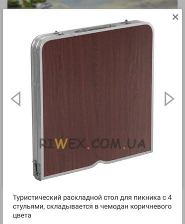 нож: Новый, Прямоугольный стол, 4 стула, Складной чемодан, Со стульями — 2