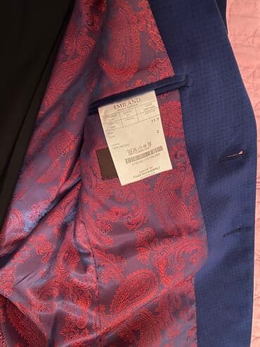 kişi ucun klassik qara kostyum: Kostyum, Qış, Emiland, rəng - Göy — 2