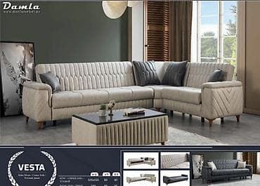 divanlar kreditle: Damla Mebel – Vesta künc divanı Fabrik istehsalı mebellərin topdan — 1