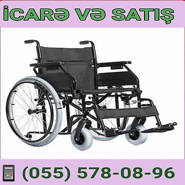 Mexaniki əlil arabası – icarə və satış - Geniş oturacaq və bel dayağı