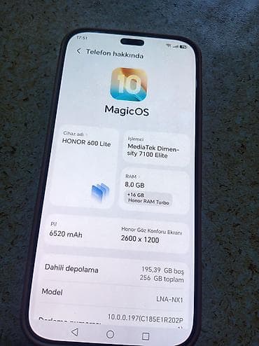 redmi note 11 kabro: Honor 256 GB, rəng - Boz, Kredit — 3