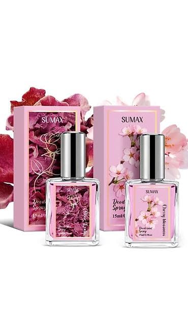 SUMAX mini ətir/dezodorant sprey – 15 ml şüşə flakonlarda iki fərqli