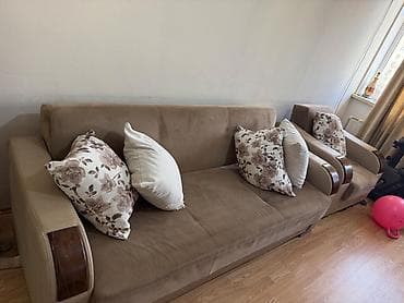 Divan, İşlənmiş, Açılan, Bazalı, Vеlur parça, Çatdırılma yoxdur