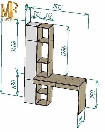 Düz masa, Stulsuz, Polkalı, Siyirməli, Türkiyə, Sadə laminat