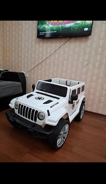 Uşaq üçün elektrikli miniatür SUV maşın - Korpus: ağ rəngli, ofroud