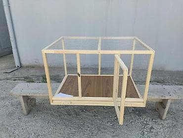 it qefes: Taxta karkaslı qəfəs/volyer - Material: keyfiyyətli şam ağacı karkas — 4