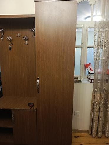 kiçik dolab: 1 qapı, Qəhvəyi, Digər material, Açılan, Düz dolab — 6