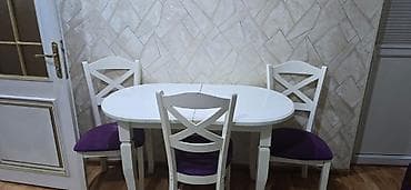 Mətbəx üçün, Açılan, Oval masa, 4 stul