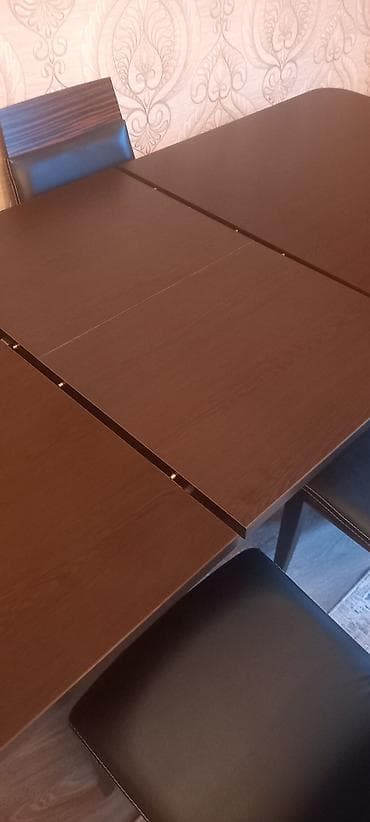 Mətbəx üçün, Açılan, Dördbucaq masa, 6 stul — 2
