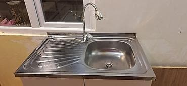 islenmis qapi: Düzbucaqlı Mətbəx çanağı, Şkaflı, Paslanmaz polad — 2