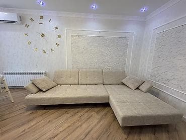 kunc divanar: Bej rəngli L formalı yumşaq künc divan - Minimalist dizayn, neytral — 3