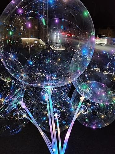 natural halı: LED işıqlı şəffaf balonlar (BOBO balon) - Material: möhkəm şəffaf TPU — 1