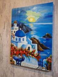 yeni il profil sekilleri: Aralıq dənizi gün batımı rəsm tablosu - Mövzu: Aralıq dənizi — 5