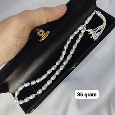 qümüş saat: Gümüş təsbeh kolleksiyası Qrami 11 AzN - Material: gümüş rəngli metal — 3