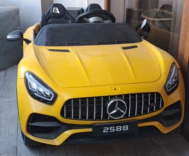 детский мотоцикл каталка: Uşaq üçün elektrikli ride-on avtomobil – sarı rəngdə sport kabriolet — 10