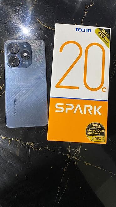 Tecno Spark 20C, 128 ГБ, цвет - Синий, Сенсорный at lalafo.az Tecno Spark 20C, 128 ГБ, цвет - Синий, Сенсорный