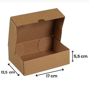 Qəhvəyi karton qutu – 17 x 12,5 x 5,5 sm 100 ədəd Məhsul təsviri: -