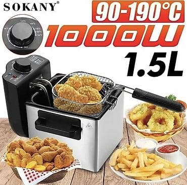 Mətbəx texnikası: Fritoz Sokany, 1-1.9 l, Yeni, Ödənişli çatdırılma — 2
