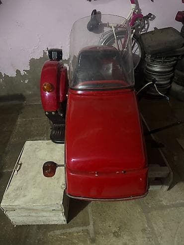 диски 21 стиль: Motosiklet üçün yan qoşqu (salyonka) - Klassik dizaynlı, qırmızı — 2