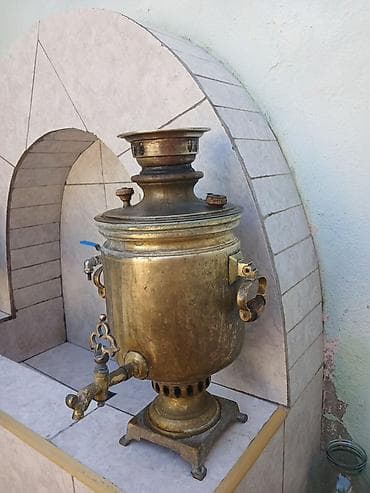 simavar: Qədim samovar, 1900 il, Mis, Vəziyyəti: Əla — 2