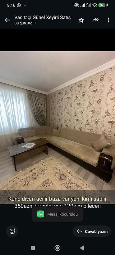 Divanlar: Kunc divan acilir baza var yeni kimi satilir 350azn jurnalni ayri — 1