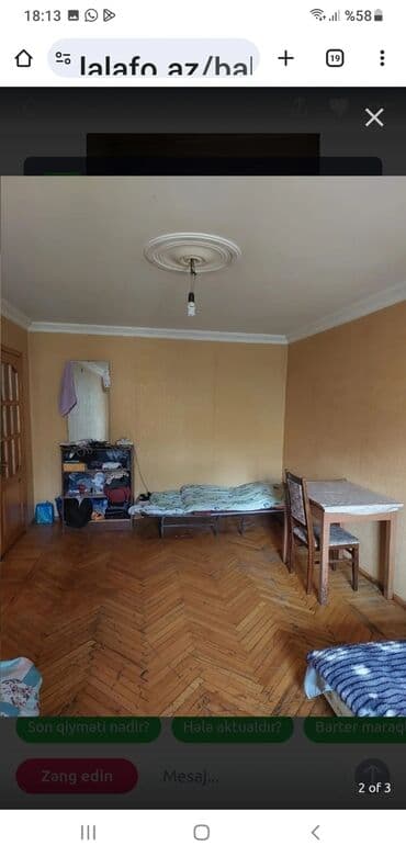 квартира берилет шлагбаум: 1 otaqlı mənzil – sadə və funksional planlama - Geniş otaq: Taxta — 3